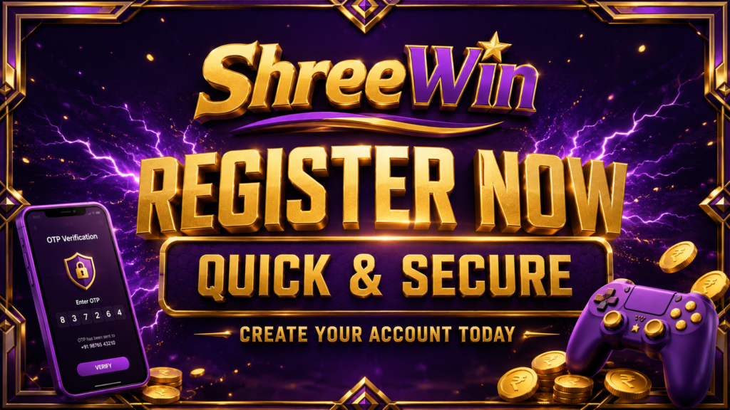 ShreeWin register featured image showing quick and secure account creation with mobile OTP verification