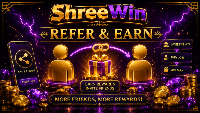 ShreeWin refer and earn guide - invite friends and get bonus rewards